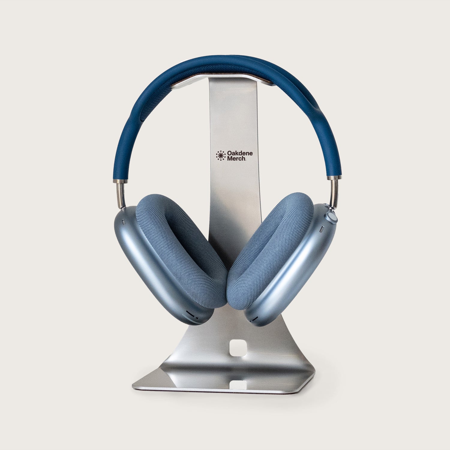 Branded stainless steel headphone holder