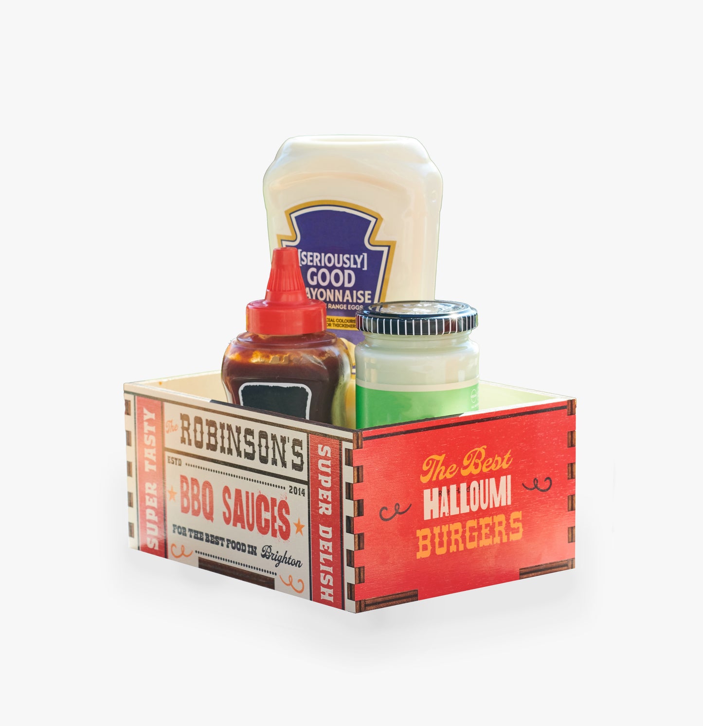Wooden Condiment Box