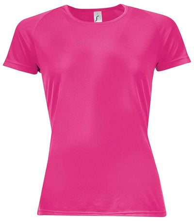 SOL'S Ladies Sporty Performance T-Shirt - Neon Pink