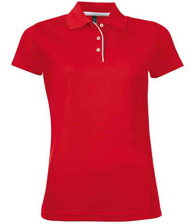 SOL'S Ladies Performer Piqué Polo Shirt - Red