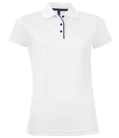 SOL'S Ladies Performer Piqué Polo Shirt - White