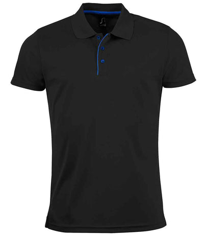 SOL'S Performer Piqué Polo Shirt - Black