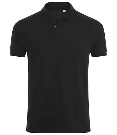SOL'S Phoenix Piqué Polo Shirt - Black