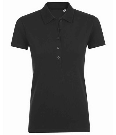 SOL'S Ladies Phoenix Piqué Polo Shirt - Black