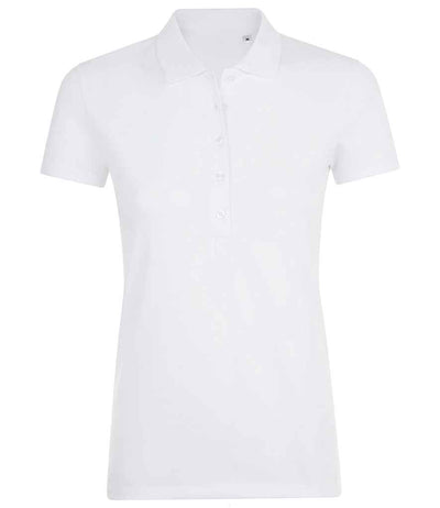 SOL'S Ladies Phoenix Piqué Polo Shirt - White