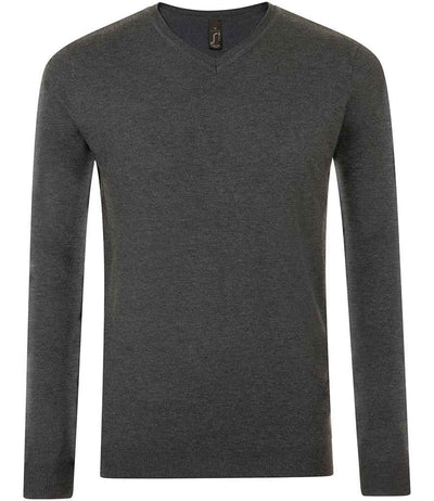 SOL'S Glory V Neck Sweater - Charcoal Marl