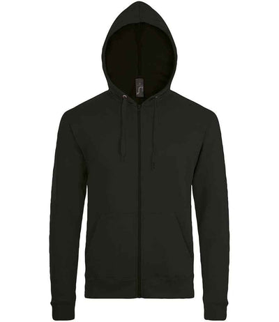 SOL'S Stone Zip Hooded Sweatshirt - Black