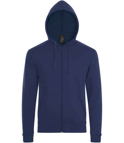 SOL'S Stone Zip Hooded Sweatshirt - French Navy