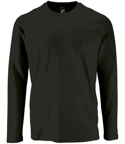 SOL'S Imperial Long Sleeve T-Shirt - Deep Black