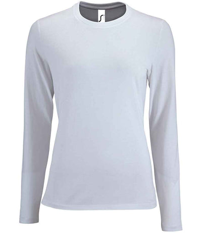 SOL'S Ladies Imperial Long Sleeve T-Shirt - White
