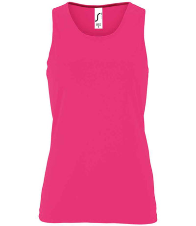 SOL'S Ladies Sporty Performance Tank Top - Neon Pink