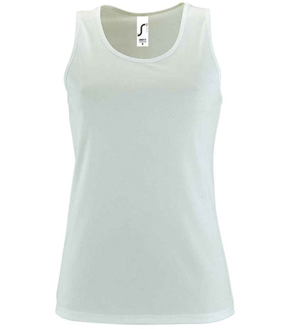 SOL'S Ladies Sporty Performance Tank Top - White
