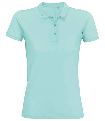 SOL'S Ladies Planet Organic Piqué Polo Shirt - Arctic Blue