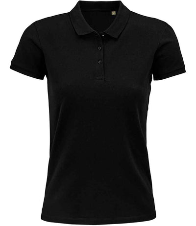 SOL'S Ladies Planet Organic Piqué Polo Shirt - Black