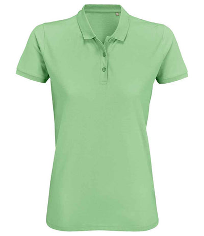SOL'S Ladies Planet Organic Piqué Polo Shirt - Frozen Green
