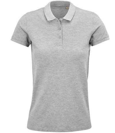SOL'S Ladies Planet Organic Piqué Polo Shirt - Grey Marl