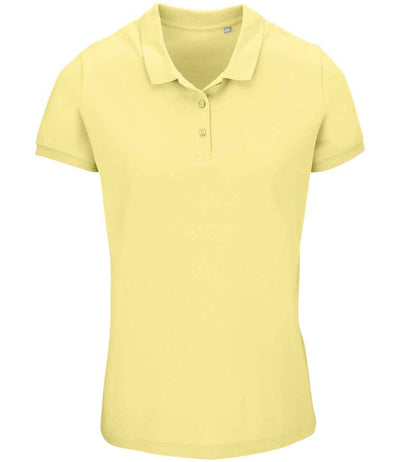 SOL'S Ladies Planet Organic Piqué Polo Shirt - Light Yellow