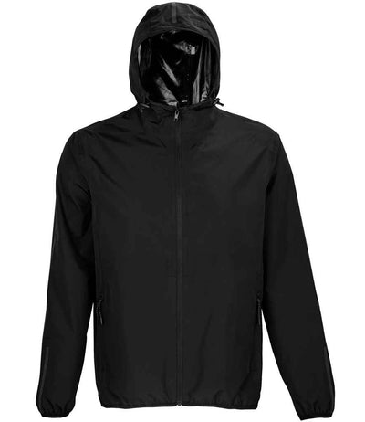 NEOBLU Unisex Andrea Waterproof Windbreaker Jacket - Deep Black