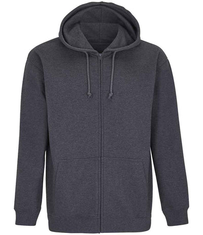 SOL'S Unisex Carter Full Zip Hoodie - Charcoal Marl