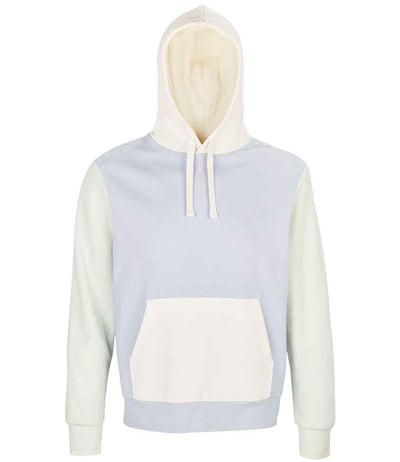 SOL'S Unisex Collins Organic Contrast Hoodie - Creamy Blue