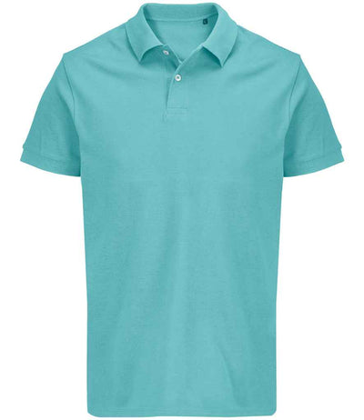 SOL'S Unisex Pacific Twin Piqué Polo Shirt - Pool Blue