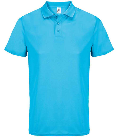 SOL'S Unisex Pitcher Recycled Polyester Piqué Polo Shirt - Aqua