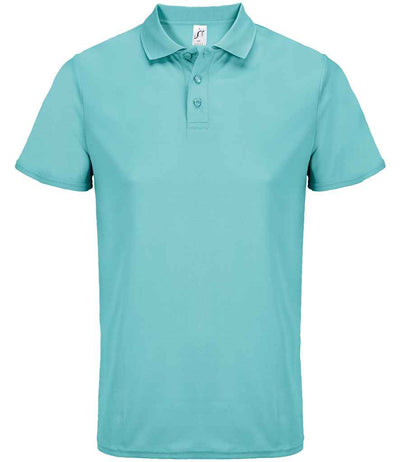SOL'S Unisex Pitcher Recycled Polyester Piqué Polo Shirt - Pool Blue