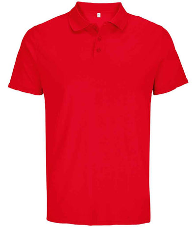 SOL'S Unisex Pitcher Recycled Polyester Piqué Polo Shirt - Red