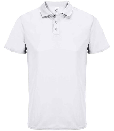 SOL'S Unisex Pitcher Recycled Polyester Piqué Polo Shirt - White