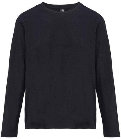 SOL'S Ladies Monarch Long Sleeve T-Shirt - Deep Black