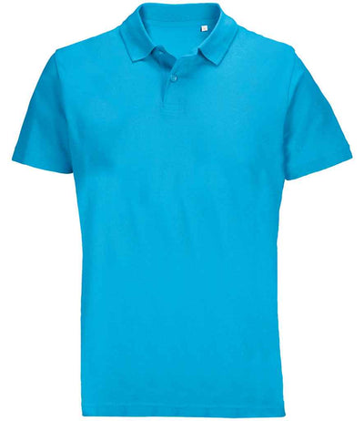 SOL'S Unisex Pulse Twin Piqué Polo Shirt - Aqua