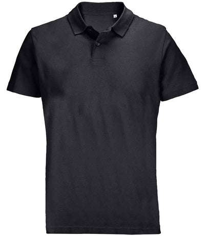 SOL'S Unisex Pulse Twin Piqué Polo Shirt - Black