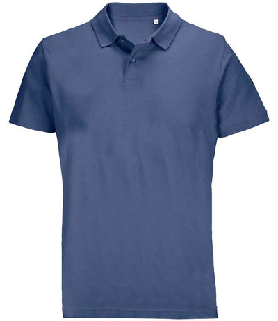 SOL'S Unisex Pulse Twin Piqué Polo Shirt - Denim