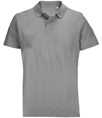 SOL'S Unisex Pulse Twin Piqué Polo Shirt - Grey Marl