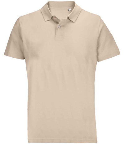 SOL'S Unisex Pulse Twin Piqué Polo Shirt - Linen