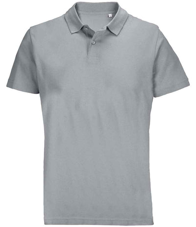 SOL'S Unisex Pulse Twin Piqué Polo Shirt - Pure Grey