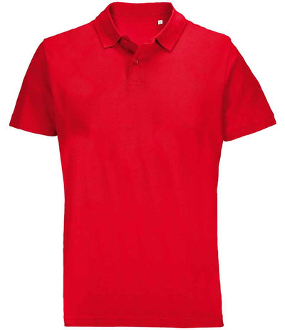 SOL'S Unisex Pulse Twin Piqué Polo Shirt - Red