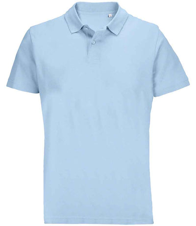SOL'S Unisex Pulse Twin Piqué Polo Shirt - Sky Blue