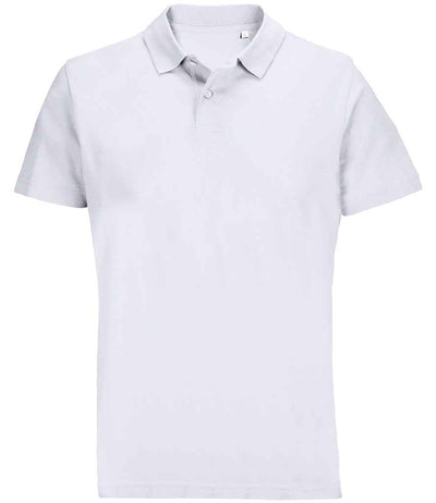SOL'S Unisex Pulse Twin Piqué Polo Shirt - White