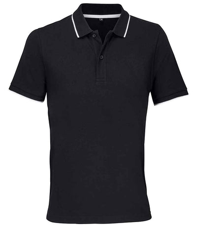 SOL'S Unisex Palermo Polo Shirt - Black/White