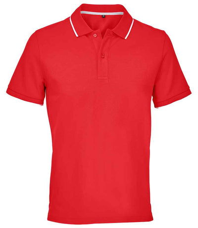SOL'S Unisex Palermo Polo Shirt - Bright Red/White