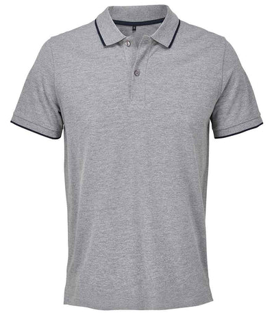 SOL'S Unisex Palermo Polo Shirt - Grey Marl/French Navy