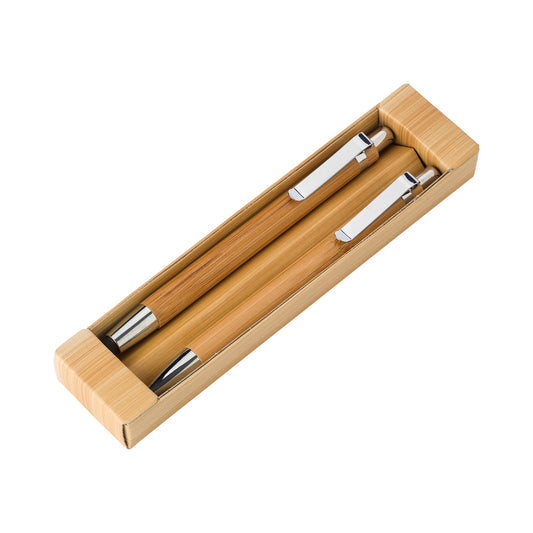 Bamboo pen & pencil set