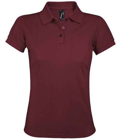 SOL'S Ladies Prime Poly/Cotton Piqué Polo Shirt - Burgundy