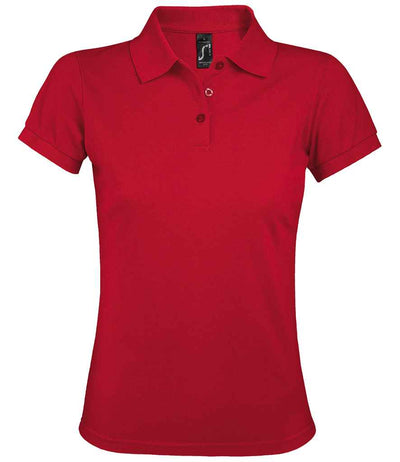 SOL'S Ladies Prime Poly/Cotton Piqué Polo Shirt - Red