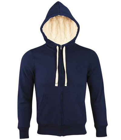 SOL'S Unisex Sherpa Hooded Jacket - French Navy