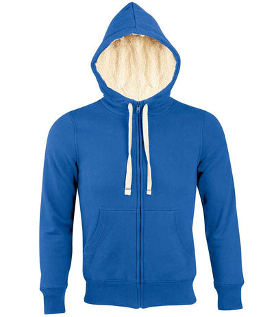 SOL'S Unisex Sherpa Hooded Jacket - Royal Blue