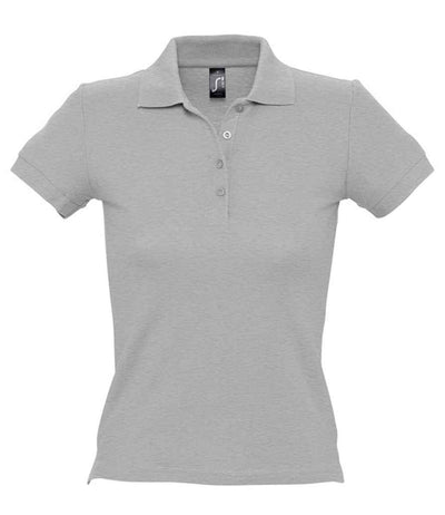 SOL'S Ladies People Cotton Piqué Polo Shirt - Grey Marl