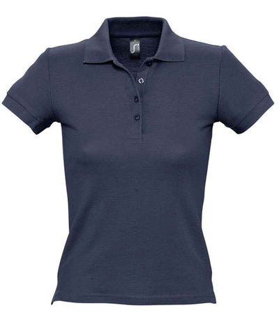 SOL'S Ladies People Cotton Piqué Polo Shirt - Navy