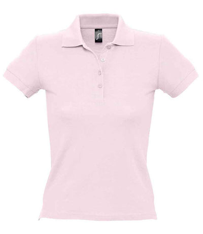 SOL'S Ladies People Cotton Piqué Polo Shirt - Pale Pink